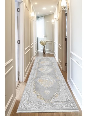 Bazaar Forum Pamuk Taban Dijital Baskı Kaymaz Tüy Dökmeyen Makinada Yıkanabilir Salon Halısı Mutfak Halısı