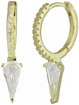 Masaliko Halka Gümüş Küpe SB1817, 925 Ayar Kadın Gümüş Küpe, Altın Kaplama