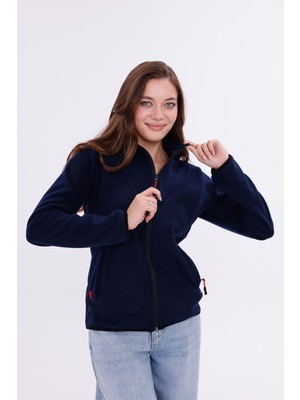 Monox Kadın Slim Fit Tam Fermuarlı Polar Ceket