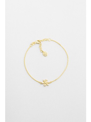 So CHIC Elsa 18 Ayar Sarı Altın Kaplama 19 cm Gümüş Bileklik