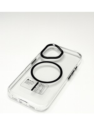 iPhone 17 Magsafe Destekli Krom Çerçeveli Şeffaf Sert Koruma Kılıf - Loop