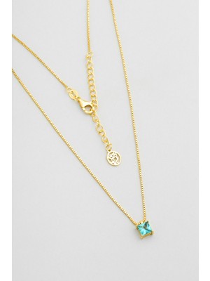 So CHIC Mira 18 Ayar Sarı Altın Kaplama 43 cm Gümüş Kolye