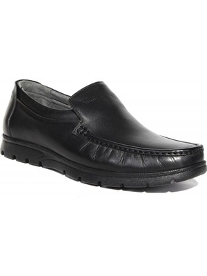 Forelli 32628 Siyah Erkek Hakiki Deri Ayakkabı