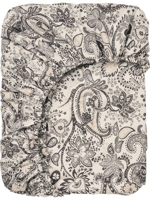 IKEA Rodgersıa Lastikli Çarşaf Gri Beyaz 80 x 200 cm