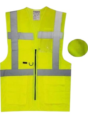 Uniwest Uw 220 Fileli Reflektörlü Yönetici Ikaz Yeleği (Sarı)