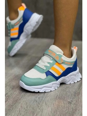 Adımist Çocuk Ortopedik Cırtlı Hafif  Unisex Sneaker Spor Ayakkabı