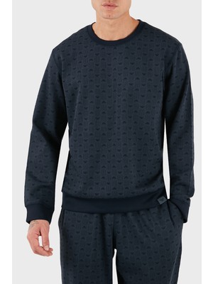 Emporio Armani Tamamı Logolu Regular Fit Bisiklet Yaka Sweat Erkek Sweat EM000520 AF14992 FB056