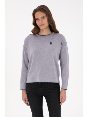 U.S. Polo Assn. Kadın Mor Bisiklet Yaka Kazak 50314675-VR245