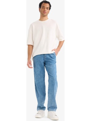 DeFacto Yumuşak Dokulu Wide Leg Jean Pantolon G2467AX25AU