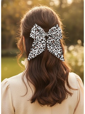 Toka Delisi Kadin Leopar Desenli Otomatik Fiyonk Toka, El Yapımı Toka, Yetişkin Genç Klipsli Toka, Kadin Toka