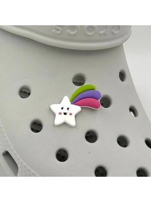 Balp Charm Terlik Süsü ve Aksesuarı , Çanta Süsü – Jibbitz 3D Kuyruklı Yıldız Logo Aksesuar