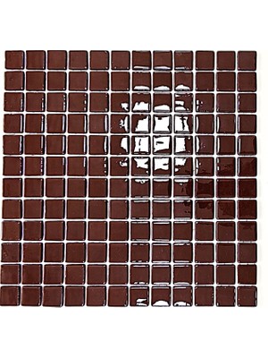 MozaiKristaL Mutfak Tezgah Arası, Havuz, Banyo, Sauna, Spa, Iç , Dış, Zemin, Duvar, Kaplama ve Dekorasyon Uygulamalarında Tüm Yüzeyler Için, 25X25MM. Çikolata Kahvesi, 31.5X31.5CM. Fileli Cam Mozak.