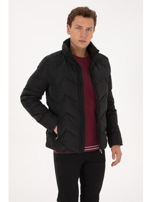 U.S. Polo Assn. Erkek Siyah Mont 50311643-VR046 Düz Yaka Trend Tasarım Kolsuz Günlük Kullanım