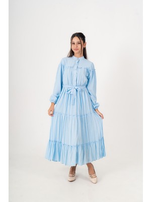 Giyinse Selya Kız Çocuk Elbise Mavi