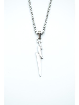 IDR Şimşek - The Flash Gümüş Kaplama Örme Zincir Kolye