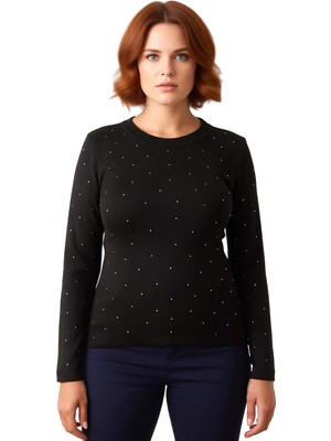 Ersefa Kadın Bisiklet Yaka Triko Bluz Günlük Kullanıma Uygun Şık Detaylı Kaliteli Şık Rahat Modern