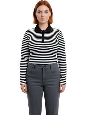 Ersefa Stil Kadın Bluz Regular Örme Regular Kalıp Büyük Beden