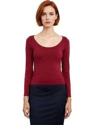 Ersefa Stil Kadın Fitted Vücuda Oturan Bluz Regular Örme Slim Kalıp