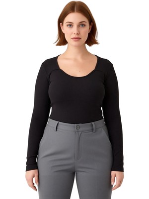 Ersefa Kadın Kaşkorse Bluz Vücuda Oturan Kesim ve Uzun Kollu Şıklık Kaliteli Şık Rahat Modern Zarif