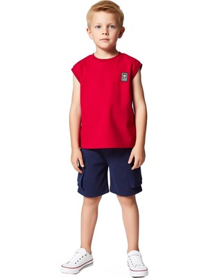 Ersefa Erkek Çocuk Pamuklu Atlet ve Kargo Şort Seti Rahatlık ve Stil Bir Arada Kaliteli Şık Rahat