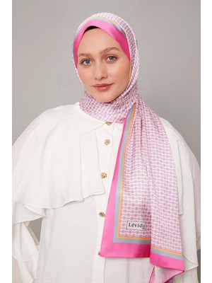 Levidor Pembe Halkalı Benek Desen Angel Şal