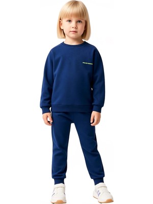 Ersefa Çocuklar Için Yumuşak Pamuk Karışımlı Oversize Sweatshirt ve Eşofman Altı Seti Kaliteli Şık