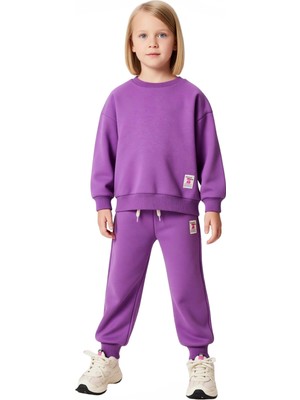 Ersefa Kız Çocuk Günlük Örme Eşofman Takımı Kaliteli Şık Rahat  Günlük