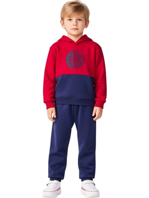 Ersefa Çocuklar Için Kapüşonlu Pamuklu Regular Fit Spor Takımı Kaliteli Şık Rahat  Günlük