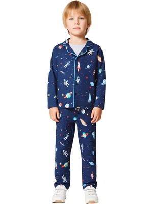 Ersefa Çocuklar Için Baskılı Pijama Seti Kış Aylarına Özel Sıcaklık ve Eğlence Kaliteli Şık Rahat