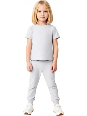 Ersefa Kız Çocuk Rahat Kesim Tişört ve Geniş Paça Pantolon Seti Kaliteli Şık Rahat  Günlük