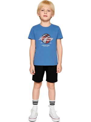 Ersefa Genç Erkek Pamuklu Spor Kısa Kollu Üst ve Şort Takım Seti Kaliteli Şık Rahat  Günlük