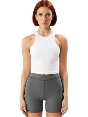 Ersefa Kadın Spor Üstü Şık Halter Yaka ve Destekleyici Iç Yapı Kaliteli Şık Rahat Modern Zarif Günlük