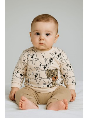 bebekyol Ayı Desenli Bebek Takımı