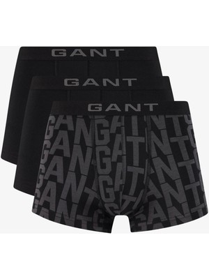 Gant Erkek 3'lü Paket Boxer - Siyah/gri