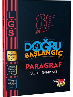Dikkat Atölyesi Yayınları 8. Sınıf Paragraf Doğru Başlangıç Soru Bankası Fix Çıkan Sorular