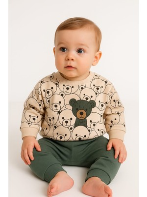 bebekyol Ayı Desenli Bebek Takımı