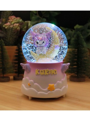 Kuromi Kar Motorlu, Işıklı ve Müzikli Mega Boy Kar Küresi - A