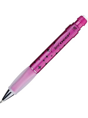 Deep Mekanik Kurşun Kalem 0.7 mm Metalik Pembe Pırıltı Deseni