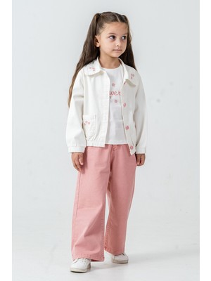 Kinderos Flowers Nakışlı Kız Çocuk 3\'lü Takım - 26K 6355