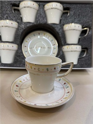 Acar Made With Love Porselen 6 Lı Kahve Fincan Takımı 8176