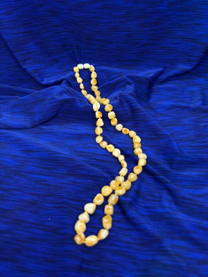 Gemsartdeco Kehribar Kolye Uzun Sarı