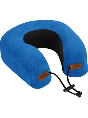 Ortopedik Seyahat Yastığı Visco Boyun Destekli Seyahat Yastığı - Mavi | Ergo Travel