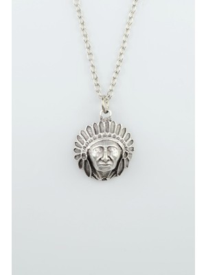 IDR Kızılderili Gümüş Kaplama Düz Zincir Kolye