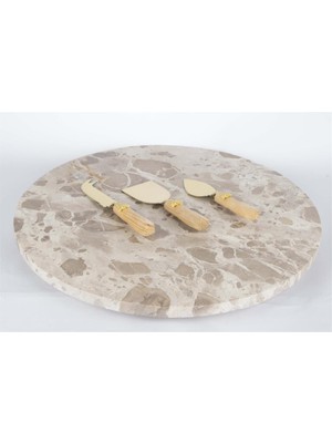 Mikasa Moor Krem Gold Mermer Peynir Sunum Seti 41CM