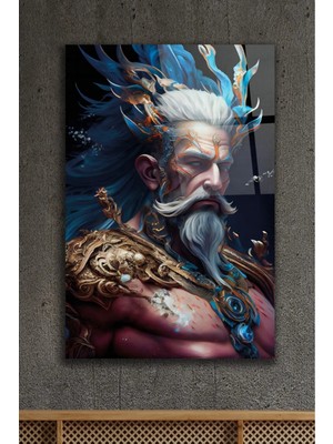 AR AJANS KANVAS TABLO Poseidon: Sessiz Öfke Tasarım Cam Tablo