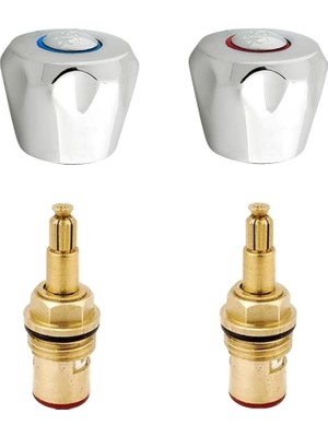 Musluk Başlığı Kafası Aç Kapa Pratik Salmastra 2 Adet Batarya Yedek Başlık Set