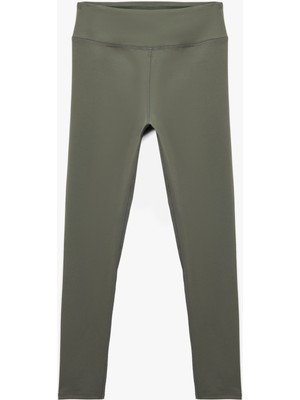 Koton Yüksek Bel Slim Fit Dikiş Detaylı Spor Tayt