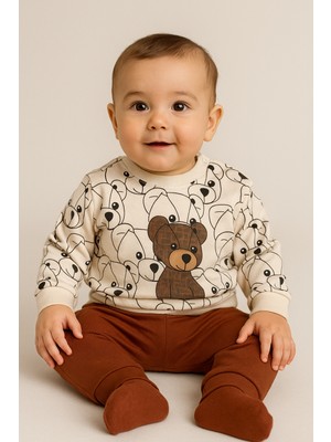 bebekyol Ayı Desenli Bebek Takımı