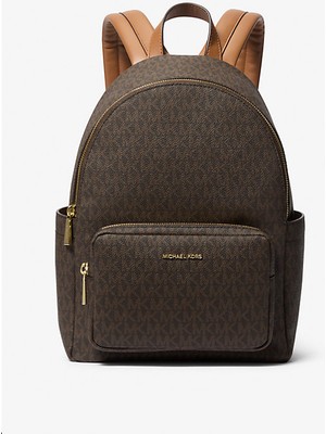 Michael Kors Kadın Tanner Orta Boy Imzalı Logo Sırt Çantası - Kahverengi