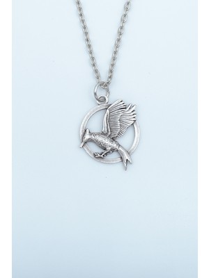 IDR Alaycı Kuş Gümüş Kaplama Düz Zincir Kolye